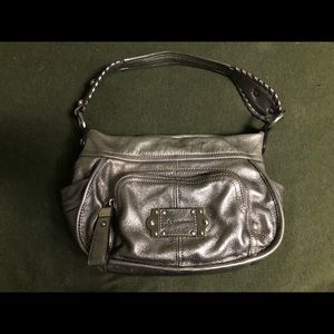 Silver Leather Purse